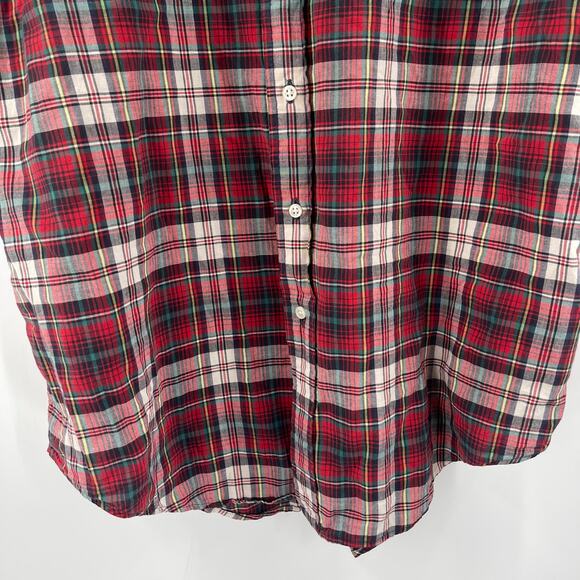 RALPH LAUREN Shirt Size Extra Large Classic Fit Tartan Plaid Short Sleeve Cotton - Picture 13 of 14